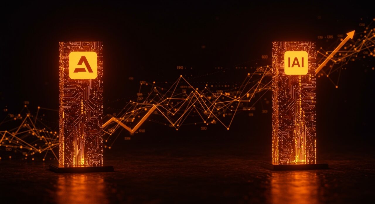 Comparativa visual de valoración e inversión en startups IA entre Anthropic y OpenAI en 2026 con metáforas de crecimiento y riesgos financieros.