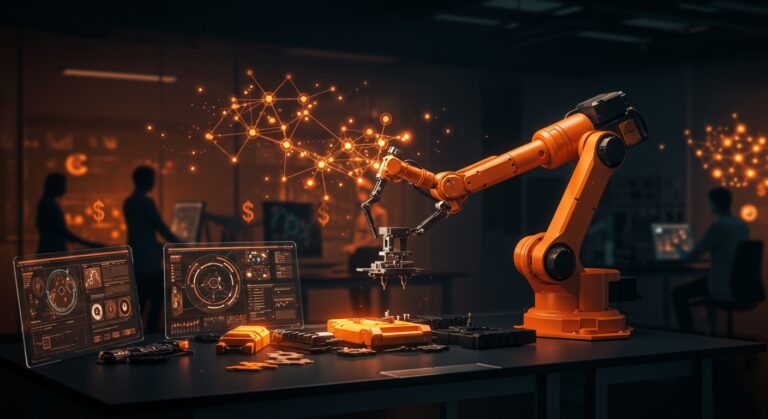 Plataforma modular de robots open source con colaboración de equipos de IA física y reciente financiación en el sector de robótica.