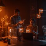 Herramientas no-code 2026 para startups mostrando integración de APIs y automatización que ahorran $50K en desarrollo.