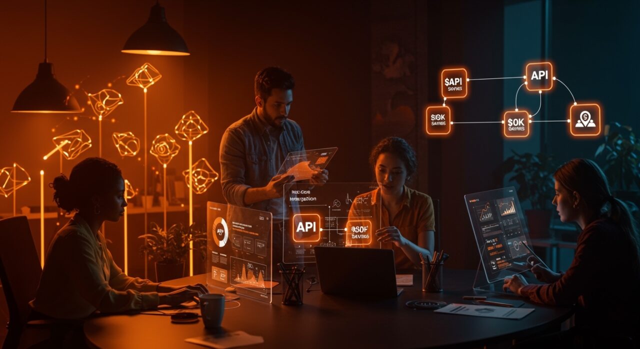 Herramientas no-code 2026 para startups mostrando integración de APIs y automatización que ahorran $50K en desarrollo.