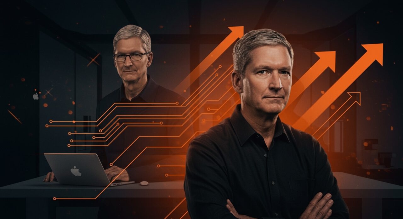 John Ternus destacado como nuevo CEO de Apple con simbolismos de liderazgo y retos en la gestión tecnológica.