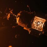 Artemis II orbitando la luna con colaboración internacional liderada por NASA y ESA en tecnología y exploración espacial lunar.