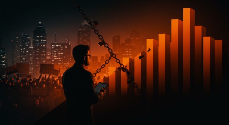 Emprendedor contemplando riesgos de austeridad y fascismo en el entorno regulatorio de startups en España y LATAM.