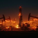 Automatización y electrificación en Vaca Muerta mostrando maquinaria avanzada y tecnología eficiente en la industria shale argentina.