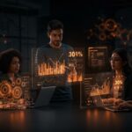 Fundadores hispanos usando herramientas low-code para automatizar procesos y reducir errores humanos un 30% en startups.