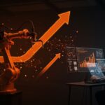 Automatización industrial reduciendo errores y aumentando productividad en startups con tecnología IA y transformación digital.