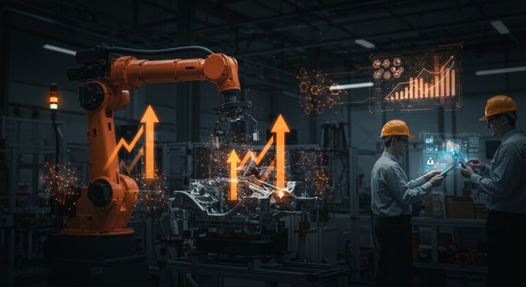 Automatización y robótica en la industria automotriz con enfoque en inversión tecnológica y startups industriales en España y México.