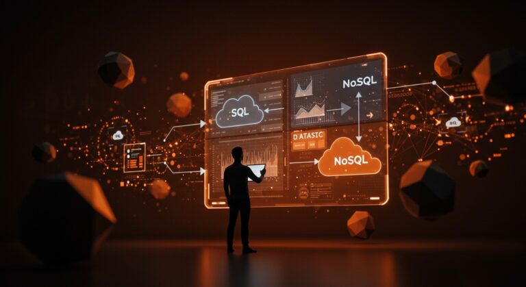 Comparativa visual entre bases de datos SQL y NoSQL para founders en startups con enfoque en infraestructura digital y tecnología.