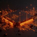 Imagen conceptual de una GPU fragmentada simbolizando la pérdida de recursos en Big Tech y estrategias de optimización para startups de IA.