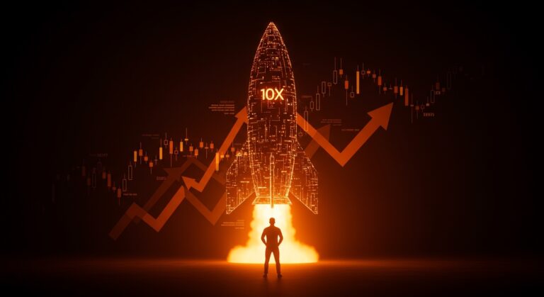 Estrategias de funding startup ilustradas con inversión 10x de Blue Owl Capital en SpaceX y metáforas visuales de crédito privado y retorno financiero.