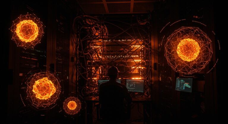 Análisis visual del outage de Bluesky 2026 mostrando saturación de Memcached, agotamiento de puertos TCP y fallos en cascada en plataforma SaaS.