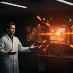 Startup Impetux Optics recibiendo inversión de Bullnet Capital con tecnología fotónica de punta en laboratorio de la Universitat de Barcelona.