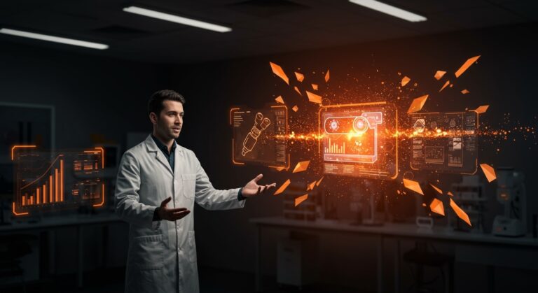 Startup Impetux Optics recibiendo inversión de Bullnet Capital con tecnología fotónica de punta en laboratorio de la Universitat de Barcelona.