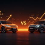 Comparativa visual del BYD Dolphin Surf y Citroën ë-C3 en la guerra del coche eléctrico barato en el mercado europeo.