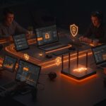 Equipo remoto configurando Cloudflare DNS para mejorar velocidad y privacidad en internet en entornos startup.