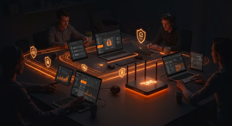 Equipo remoto configurando Cloudflare DNS para mejorar velocidad y privacidad en internet en entornos startup.