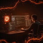 Desarrollador usando Ubuntu 26.04 LTS con IA nativa y tecnologías CUDA y ROCm, mostrando integración avanzada de inteligencia artificial para startups tech.