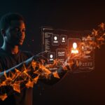 Interacción futurista de un desarrollador con interfaces holográficas de IA mostrando ChatGPT Pro y Codex, destacando comparación con Claude Max y automatización para startups.