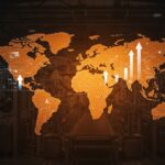 Fábricas chinas adaptándose a los aranceles de Trump con plantas en India y Malasia, simbolizando la diversificación de la manufactura y los desafíos en la cadena de suministro global de startups tecnológicas.