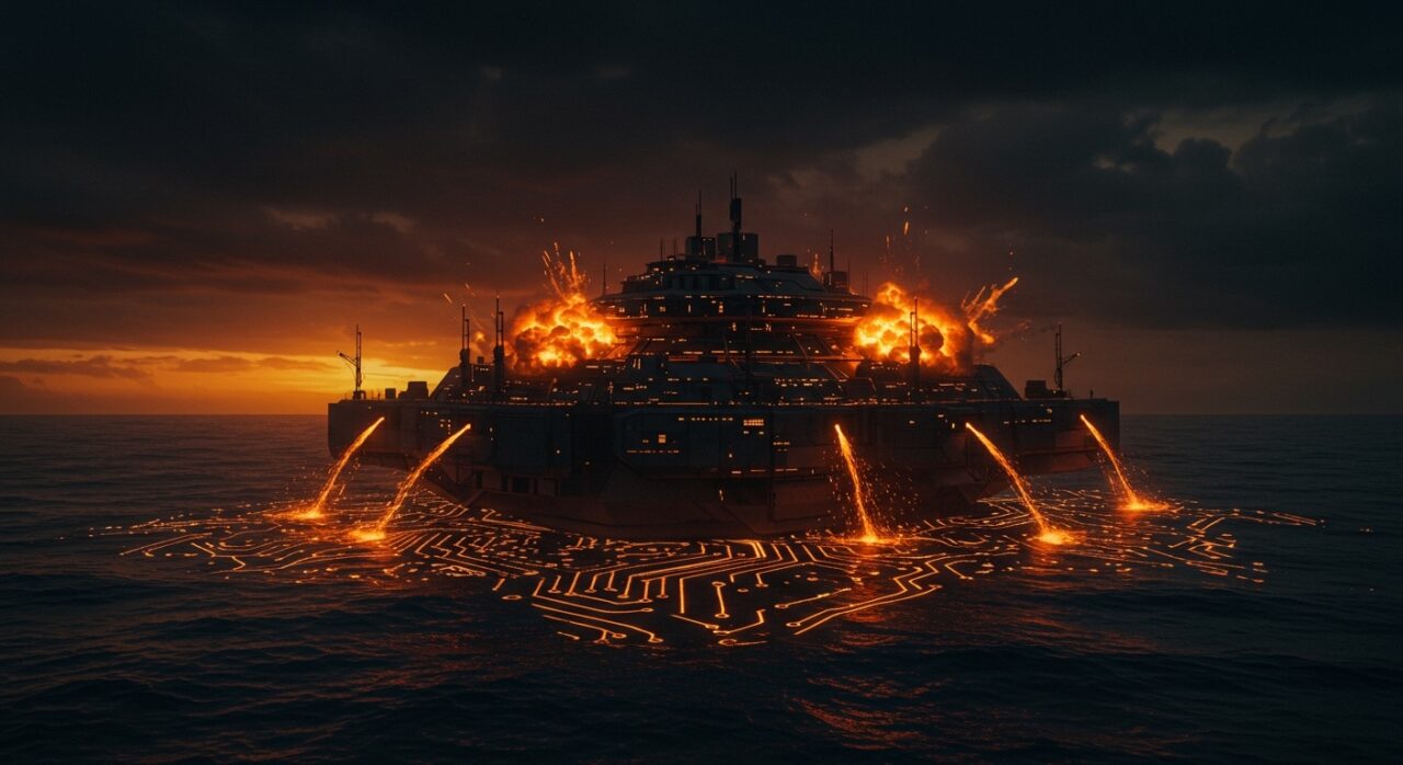 Isla flotante tecnológica de China diseñada para exploración marina y defensa con innovación en ingeniería avanzada y resistencia a explosiones nucleares.