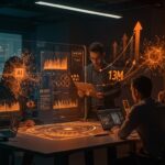 CFOs y startups colaborando en ciberseguridad para mitigar riesgos de inteligencia artificial en el ecosistema tecnológico español.