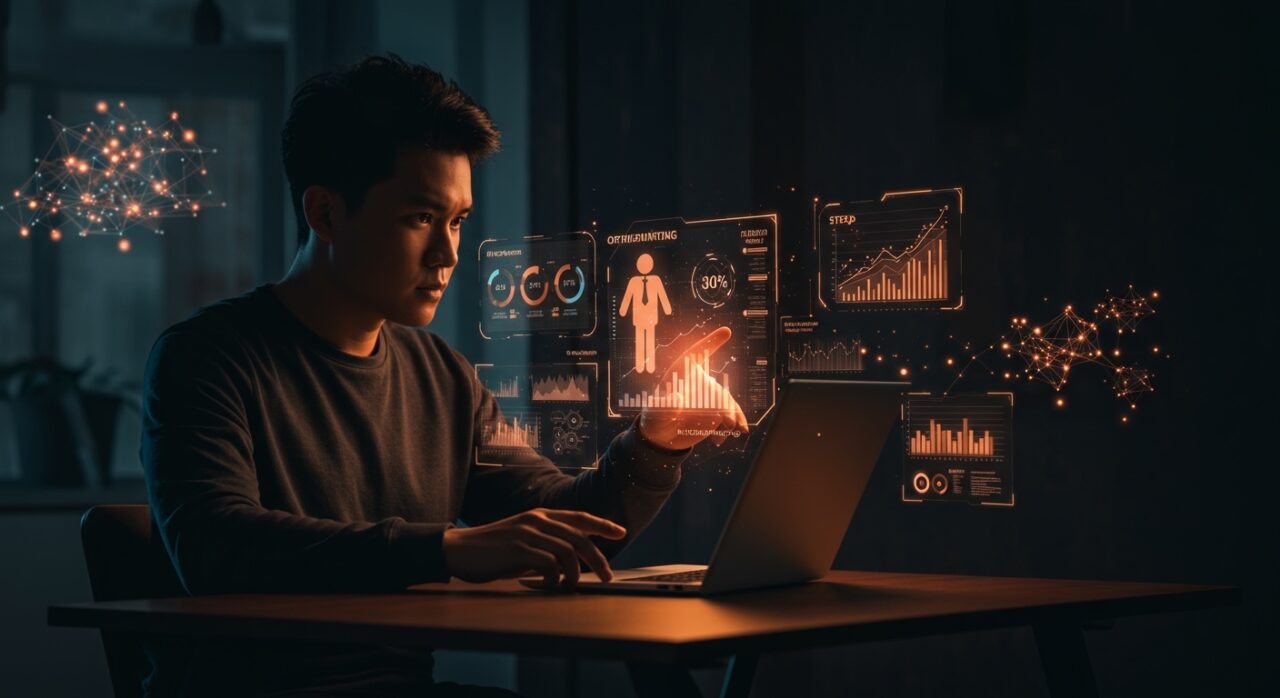 Fundador de startup utilizando ingeniería de prompts en Claude para mejorar productividad con inteligencia artificial.