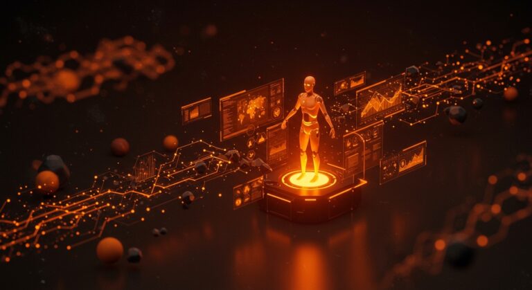 Claude Managed Agents de Anthropic mostrando despliegue rápido y control en IA para startups con metáforas visuales de vendor lock-in y orquestación empresarial.