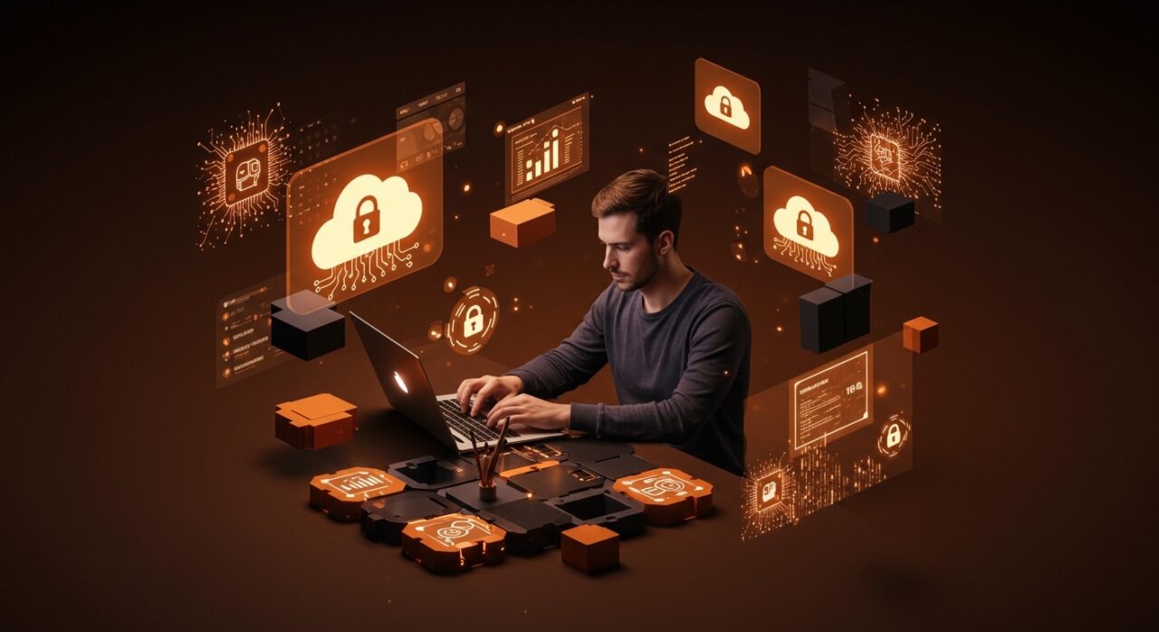 Founder tech usando Cloudflare EmDash CMS open source con IA aplicada, arquitectura modular segura y escalabilidad serverless para startups.