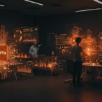 Integración de Cloudflare Agent Cloud con OpenAI GPT-5.4 para automatización IA en startups y empresas, imagen conceptual de agentes IA trabajando en flujos de trabajo automatizados.