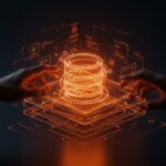 Interfaz holográfica de base de datos gráfica CRDT con colaboración en tiempo real y AI integrada para startups tecnológicas.