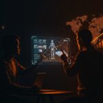Fundador de startup salud digital frente a interfaz de inteligencia artificial aplicada a radiología, simbolizando la adquisición estratégica de Cognita Imaging por 80 millones dólares.