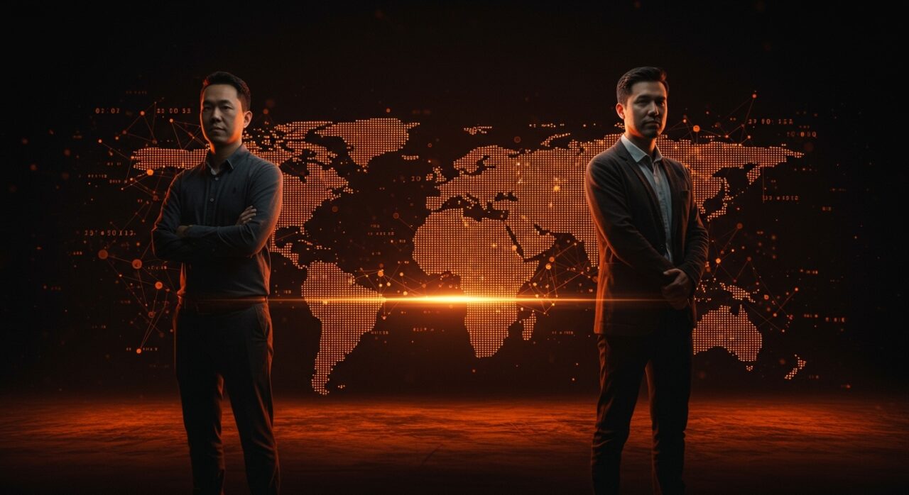 Fusión de startups de IA empresarial Cohere y Aleph Alpha simbolizando la consolidación y el crecimiento en inteligencia artificial B2B.