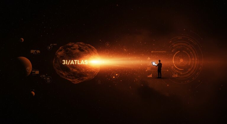 Cometa 3I/ATLAS interestelar revelando lecciones de exploración de mercados y tecnología innovadora en el ecosistema startup.