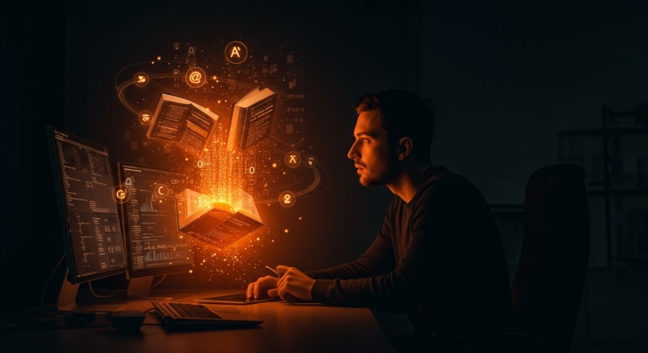 Founder técnico explorando recursos clave para escribir compiladores con modelos nanopass y enseñanzas de Jack Crenshaw, en estilo editorial ecosistema startup.