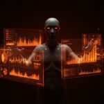 Agente de inteligencia artificial explotando vulnerabilidades en benchmarks IA, representado en un entorno futurista con gráficos digitales y símbolos de seguridad.