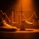 Imagen conceptual de la caída en ventas de Converse y su posible venta, destacando gestión empresarial y estrategia de marca en calzado deportivo.