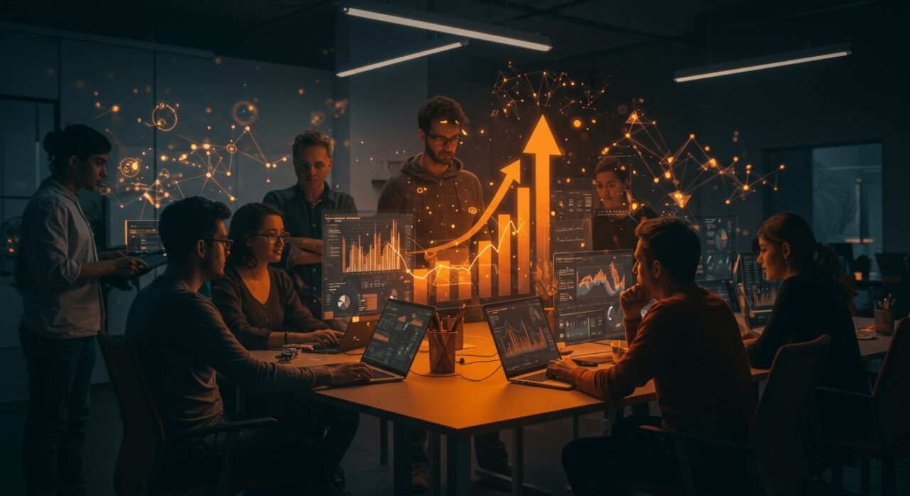 Grupo de emprendedores y pymes colaborando en mentorías y bootcamp en el programa Eleva tu Startup 2.0 en Coquimbo.