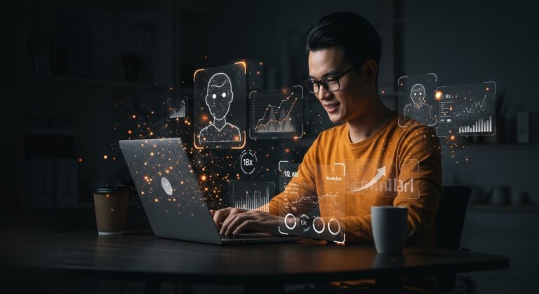 Copilots IA ayudando a emprendedores de startups a lograr un ROI de 18x y un ahorro de 12 horas mensuales con automatización inteligente.