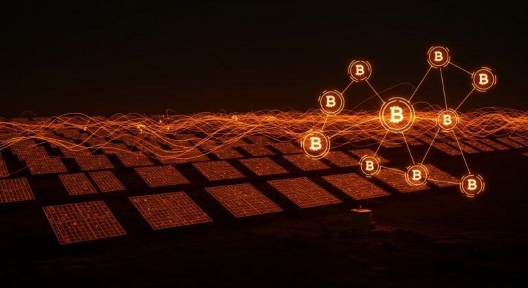 Proyectos solares tokenizados con blockchain para inversión de impacto en energías renovables y fintech verde.