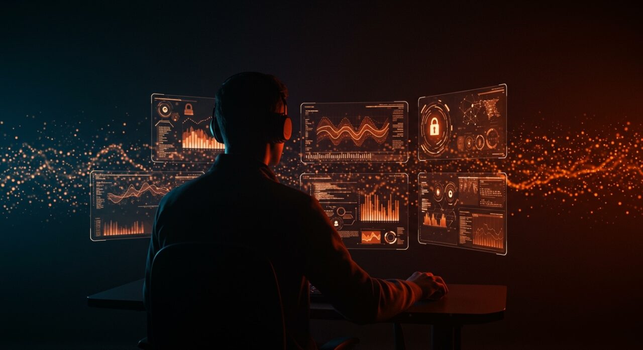 Visualización de data drift afectando modelos de seguridad ML en ciberseguridad con detección de amenazas mediante IA y análisis automatizado.