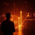 David Silver con interfaz digital futurista simbolizando IA sin datos humanos y una ronda de financiamiento de 1.1 mil millones de dólares.