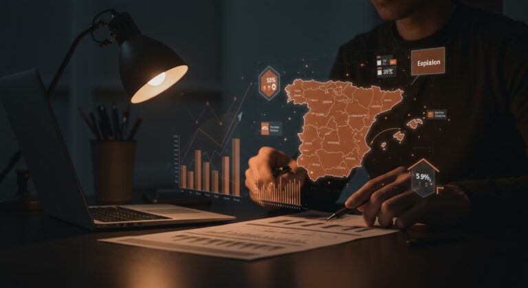 Deducción por alquiler en la Renta 2025 mostrando mapas de comunidades autónomas y datos fiscales para la declaración del IRPF.