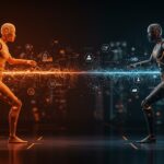 Duelo visual entre DeepSeek y Kimi en la nueva guerra de la inteligencia artificial china destacando la competencia en startups de IA en 2026.