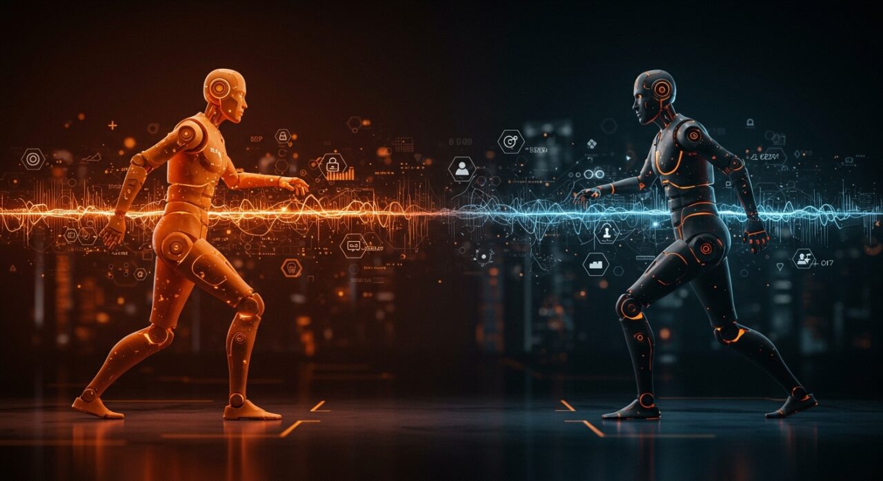 Duelo visual entre DeepSeek y Kimi en la nueva guerra de la inteligencia artificial china destacando la competencia en startups de IA en 2026.