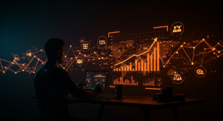 Impacto de la deuda pública de Estados Unidos al 123% del PIB en startups y financiamiento, con visualización de datos financieros y emprendedores.