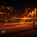 Visualización de vigilancia automática de tráfico con drones y radares de la DGT en 2025, representando récord de multas y oportunidades para startups en movilidad y LegalTech.