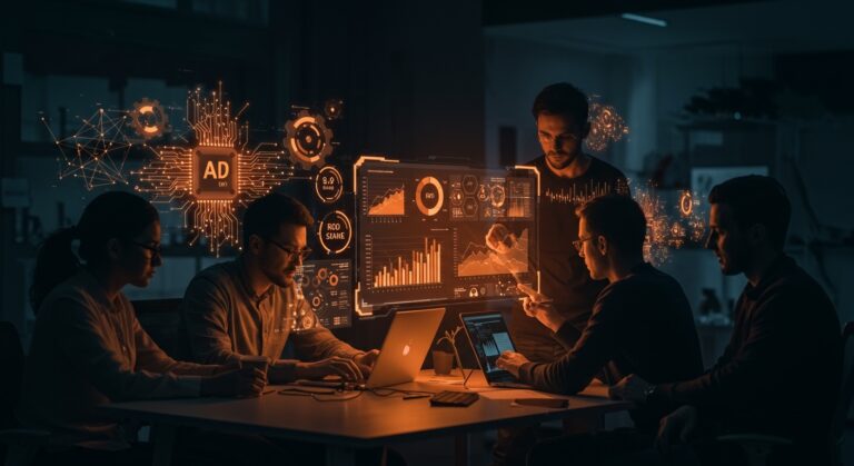 Startup digitalizando con inteligencia artificial y automatización para mejorar eficiencia operativa y competitividad.