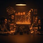 Fundadores de startups colaborando con inteligencia artificial aplicada, mostrando digitalización y escalamiento empresarial en 2026.