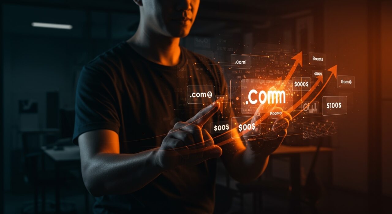 Registro de dominio propio para startups tech en 2026, mostrando precios reales y estrategias de protección de marca digital.