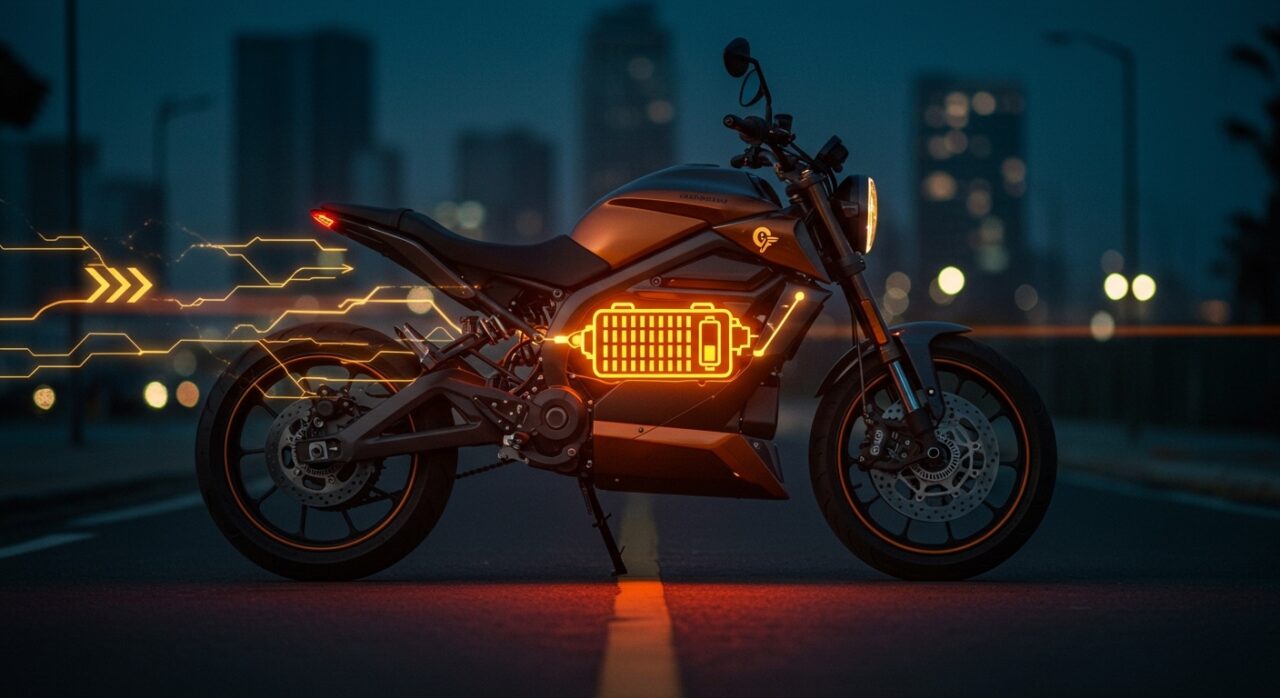 Moto eléctrica con batería de estado sólido y carga rápida presentada en CES 2026, destacando innovación tecnológica en movilidad eléctrica.